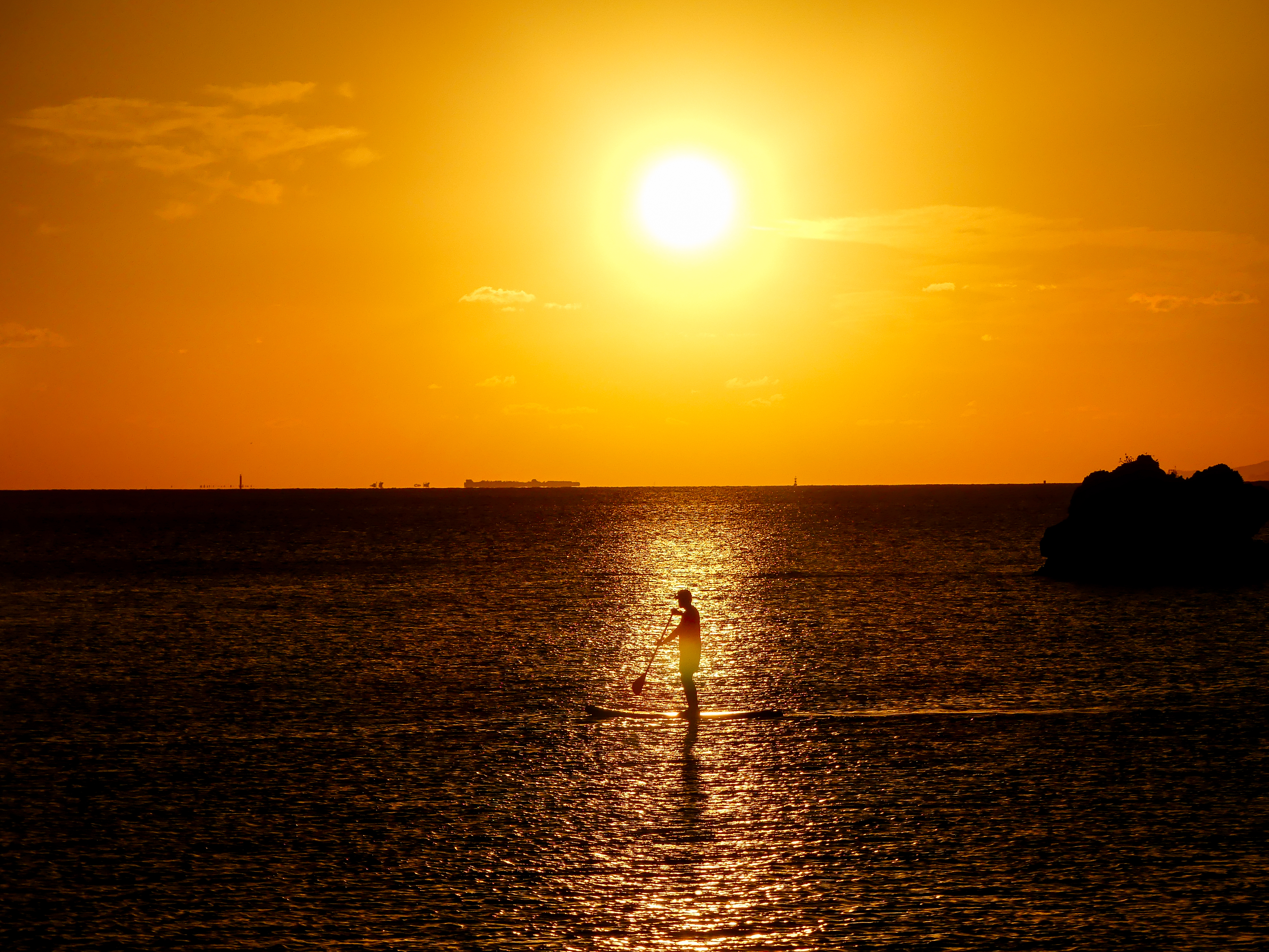 Paddle au coucher du soleil